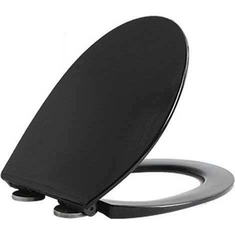 Abattant WC Forme O, Abattant WC avec Frein de Chute, Lunette WC avec Fermeture en Douceur, Lunette de Toilette Universelle et Charnière Réglable (1/3)