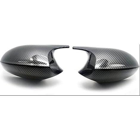 M3 Style Motif en Matériel ABS Coques de rétroviseurs latéraux en Compatible avec E81 E82 E87 E88 E90 E91 2005-2007 E92 E93 2006-2009 - Fibre de Carbone (1/4)