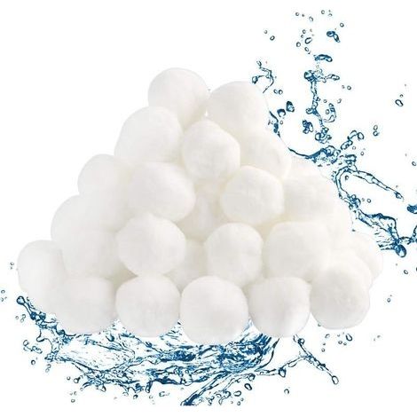 Boules de Filtre de Piscine 200g, Balles Filtrantes Réutilisables, Balles de Filtration au Lieu de 25 Kg de Sable Filtrant, Utilisées Dans Les Piscines, Filtres à Sable, Filtration d'Eau (blanc) (1/5)