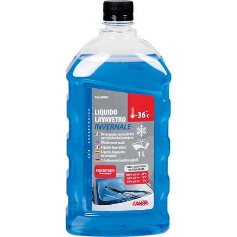 Liquido lavavetro invernale, concentrato (-36°C) - 1000 ml