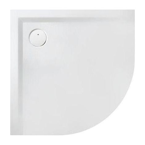 HO DW Muna 1/4-Kreis 800x800x30 mit Antirutsch, Material Solique, Weiß (1/2)