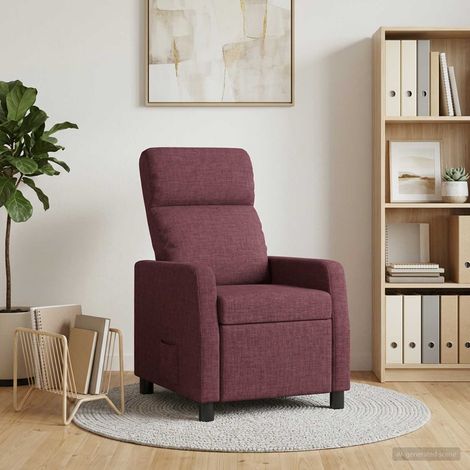 vidaXL Recliner Morado Tela (1/5)