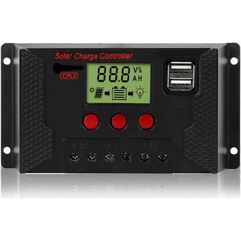 100-A-Solarladeregler, Solarmodul-Laderegler 12 V/24 V, einstellbares LCD-Display, Solarmodul-Batterie