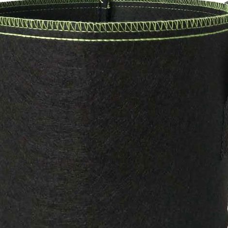 Sac de culture épais en tissu non tissé pour légumes, fleurs et herbes médicinales, noir avec bordure verte, 10 gallons (40 x 30 cm), lot de 5. (1/4)