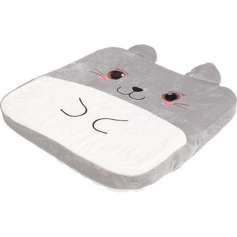 Siège Rehausseur Portable et Tissu Pelucheux Mousse Haute Densité Design Chat Mignon Taille Compacte et Antidérapant pour Garçon et Filles pour Repas et Jeux (1/5)