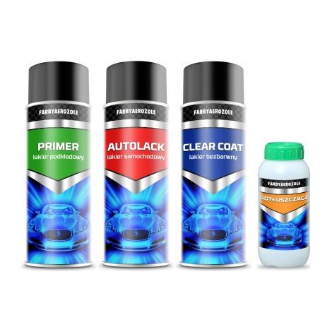 Großes Set aus Grundierung, Basislack und Klarlack (3xSPRAY) für Citroën Peugeot KTB (1/5)