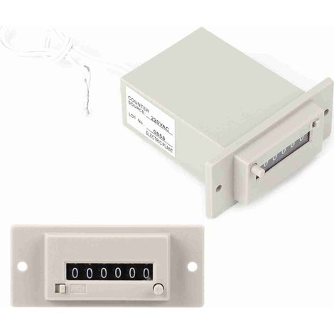 Compteur à 6 chiffres acceptant les signaux électriques pour emballage électromagnétique/à impulsions/perforé (1/5)