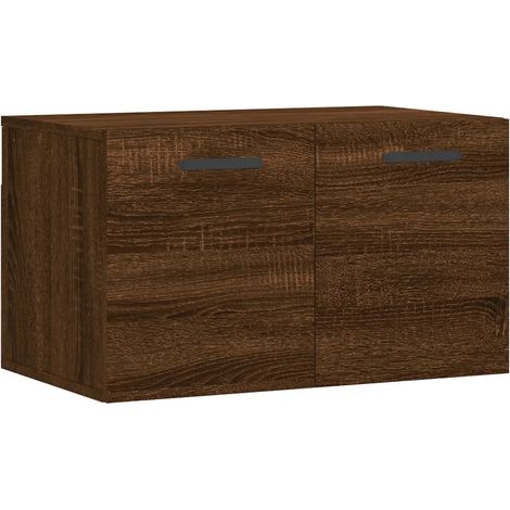 Armadio da parete contenitore decorativo pratico 60 x 36,5 x 35 cm in legno ingegnerizzato marrone 020048848