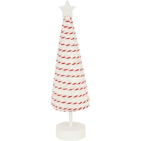 Decoración del árbol de Navidad rojo H38cm 20 LED blancos cálidos a pilas - Feeric lights & christmas
