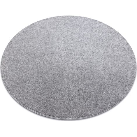 Teppich rund SAN MIGUEL Silber 92 eben, glatt, einfarbig grey rund 133 cm