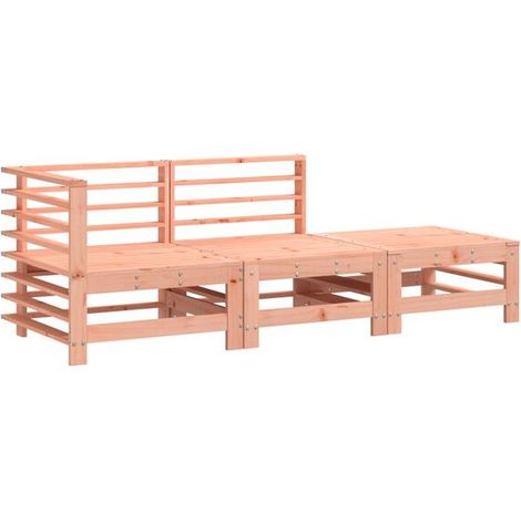 Ensemble de mobilier de jardin trois pièces en sapin de Douglas massif. (1/5)