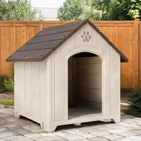 Cage de transport pour animaux beige en PP 88 x 79 x 89 cm (1/5)