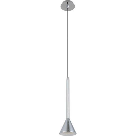 Italux Anela SN - Luminaire suspendu moderne à 1 ampoule LED, nickel satiné, GU10