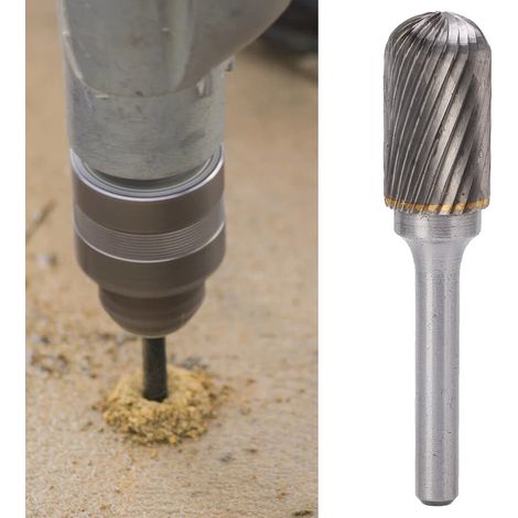 La lime rotative en carbure à une seule rainure est adaptée au meulage de surface dans les applications aérospatiales, automobiles et marines (C1425M06). (1/5)