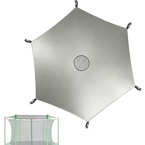 Toile d'ombrage imperméable et résistante pour trampoline d'extérieur, idéale pour protéger votre jardin (terrasse, pelouse, cour) grâce à sa texture raffinée. Dimensions : 1,83 m.