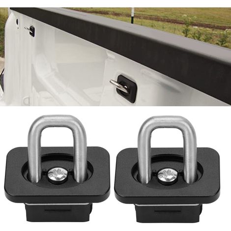 Lot de 2 anneaux de fixation/boucles d'ancrage pour câble de verrouillage de coffre, compatibles avec Chevrolet 2007-2021, noirs (1/5)