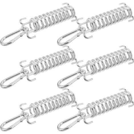 6 Ensembles Lot de Sets de Set de Boucles à Ressort en Acier Inoxydable pour Tente de Camping Résistance Vent et Adaptation aux Terrains Variés Accessoires Indispensables pour (1/5)