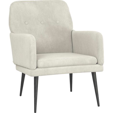 vidaXL Sessel Creme 62x79x79 cm Velours