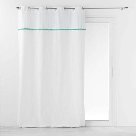 Rideau à Œillets "Alizée" 140x240cm Menthe (1/5)