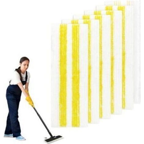 6 Pièces pour Kärcher EasyFix Bonnettes Nettoyeurs Vapeur Serpillere Recharge Kit, pour Kärcher EasyFix SC 1, SC 2, SC 3, SC 4, SC 5 Microfibre Lingette Accessoires, pour Tous Types d (1/5)