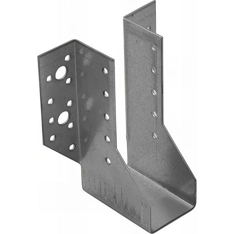 10 sabots de charpente à ailes extérieures - Connecteurs de poutres - Acier galvanisé - Larg 45 x Ht 140 mm - Fabriqué en Europe