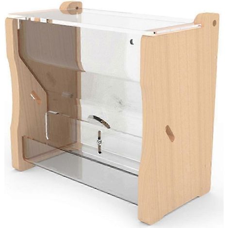 Mangeoire automatique transparente pour cage, sans dégâts, pour petites perruches, calopsittes et inséparables. (1/5)
