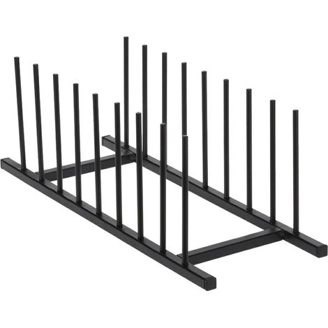 Schwarzer Metall-Trockenständer für Teller, 34 x 12 cm (1/3)