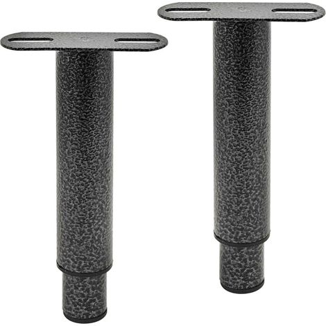 Pied De Lit, Pieds De Sommier, Lot De 2 Pied De Lit Liaison MéTal RéGlables En MéTal Pieds Pour Sommier, TrèS RéSistants Convient Pour Lattes Universel Sommier MéTal, Armoire, Canapé 18 à 33Cm (Gris)