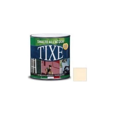 TIXE Smalto all'Acqua – Finitura Lucida e Resistente per Legno e Metallo, BIANCO OPACO 125 ML