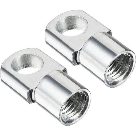 Embout de ressort à gaz M8 filetage intérieur 8 mm diamètre du trou acier A3 argent 2 pièces (1/4)