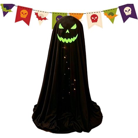 Décoration Halloween Ornement Gothique Effrayant Debout Fantomatique Décorations Fantôme Halloween pour Jardin Pelouse Porche Porte d'Entrée Intérieur Extérieur Dessus de Cheminée Fête Maison (1/5)