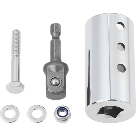 Kit Adaptateur de Perceuse pour Cric de Remorque Compatible avec Arbre d'entraînement 1 Pouce Acier Inoxydable à Queue Hexagonale (1/5)