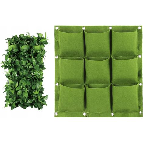 Hängender Filztopf für Gemüse, Kräuter, Erdbeer-Kaskade, Gartenkräuter, 9 Plätze