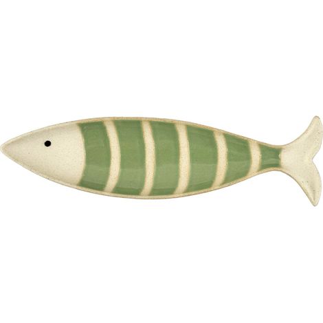 Vassoio in ceramica a forma di pesce per la decorazione della tavola e l'uso quotidiano in cucina, ideale per regali ed eventi speciali