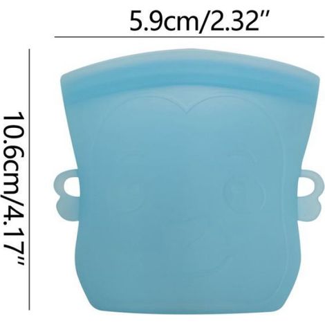 Sac de conservation en silicone pour collations pour enfants, sac scellé pour légumes, fruits, lait, sac de conservation chauffa (1/4)