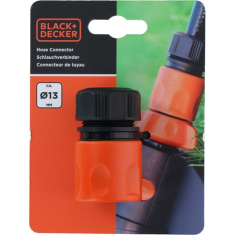 Black+Decker Schlauchverbinder Schnell 1/2'' - Ohne Wasserstopp - Kompakt