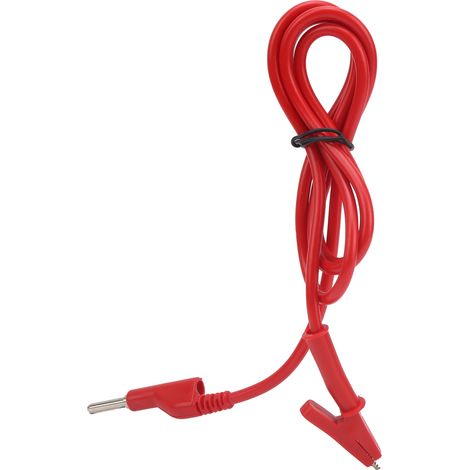 Krokodilklemmen-Draht, Silikon-Bananenstecker, 4 mm Prüfkabel für Multimeter, 10 A Red (1/5)