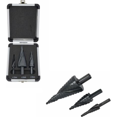 Brocas escalonadas awtools step drill bit set recubrimiento AlCrN espiral (1/3)