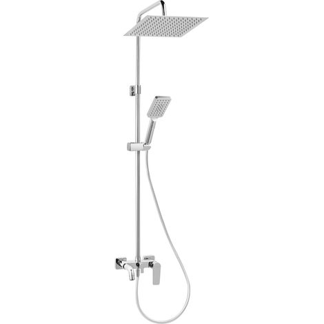 Set doccia quadrato Algeo con rubinetto per vasca BAQ13U, cromato (1/2)