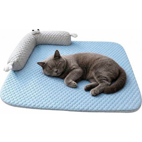 Cama lavable para perros para el verano - Colchoneta ergonómica para dormir en verano para mascotas - No requiere agua ni electricidad - 55 x 40 cm - Colchoneta refrescante para perros con (1/5)