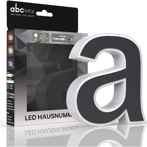 LED Hausnummer a inkl. Anthrazit-Cover - CCT 12V 2700K/4000K/6500K (1/5)
