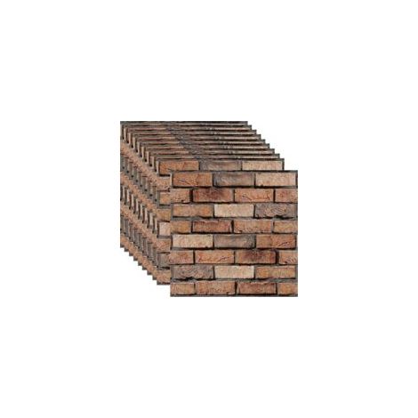 3D Panneaux muraux pour Débrancher et de le Coller, 3D Ziegelsteintapete de le retirer et de le coller, Innenwanddekoration, 10 Pièces, imperméable à l'eau Panneaux muraux en PVC, Steinwandpaneele pou (1/5)