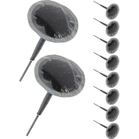 24 pièces de bouchons de clous en forme de champignon pour réparation de pneus automobiles, patchs en caoutchouc pour voiture, moto, camion, bus, réparation de crevaisons, kit d'outils portatif avec v (1/5)