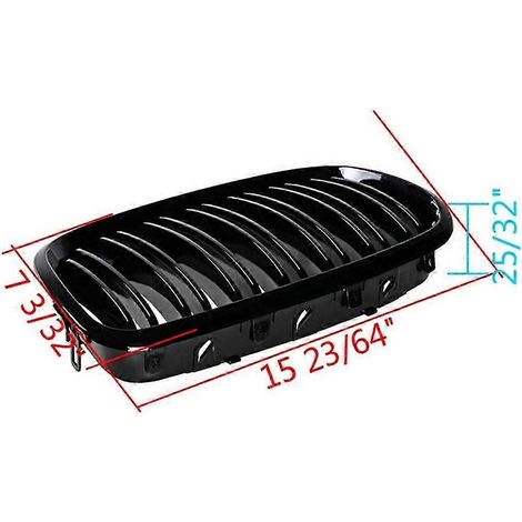 rejillas delanteras negras brillantes para BMW X5 E70 (2007-2013) y X6 E71 (2008-2014).