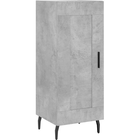 Aparador buffet cómoda mueble mueble de almacenamiento organizador cocina salón salón 34,5 x 34 x 90 cm madera contrachapada gris 020031897