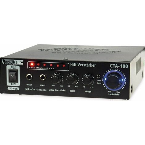 Amplificateur Mini-HiFi CHILITEC CTA-100, noir (1/3)