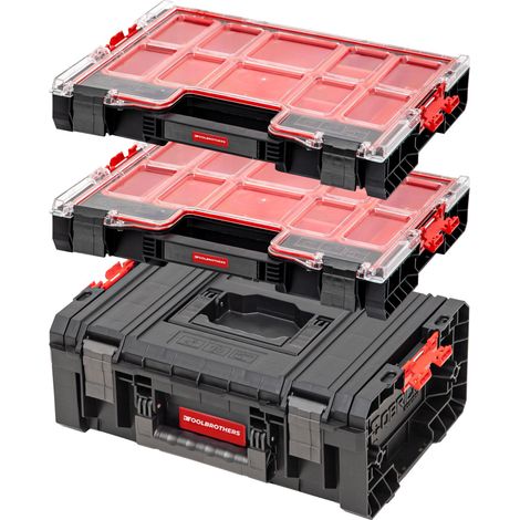 Set di cassette portautensili RHINO 1 cassetta portautensili RHINO L ECO Basic + 2x Organizer RHINO L altezza cassette L ECO IP54