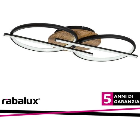 Plafoniera LED Rabalux Arash legno/nera 40W 2200lm CCT (1/3)