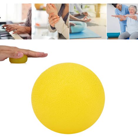 Balle de Massage en Silicone pour la Force des Doigts et Anti-Stress (Jaune 15)