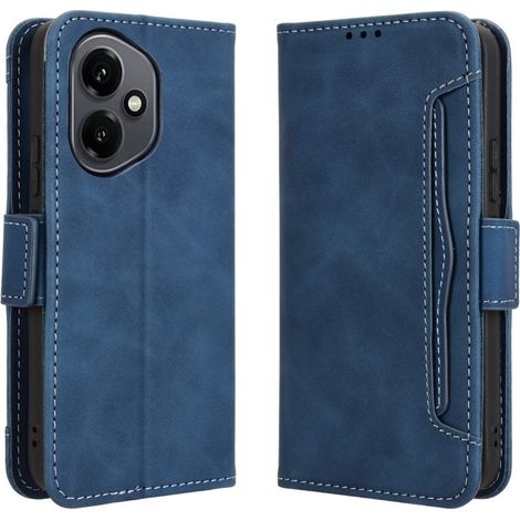 Custodia a libro per Honor 400 5G, con scomparto per carte, blu navy (1/5)